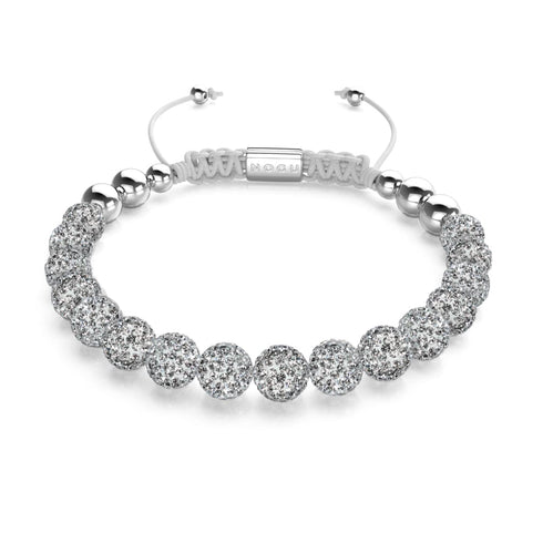 Cristal blanc d'hiver | Argent x Blanc | Bracelet Kikiballa